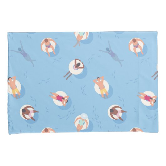 Floating in der Lazy River Pattern Kissenbezug (Vorderseite-Rechts)