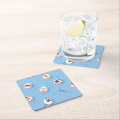 Floating in der Lazy River Pattern Rechteckiger Pappuntersetzer (Vor Ort)