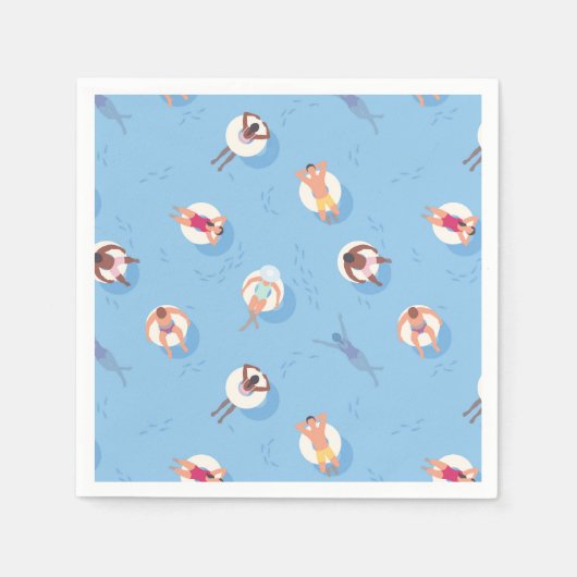 Floating in der Lazy River Pattern Serviette (Vorderseite)