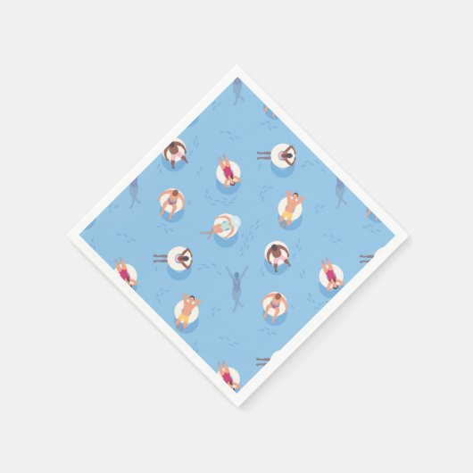 Floating in der Lazy River Pattern Serviette (Ecke)