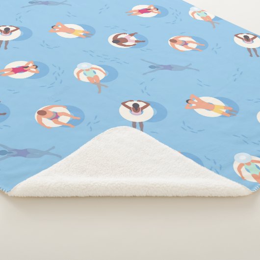 Floating in der Lazy River Pattern Sherpadecke (3/4)