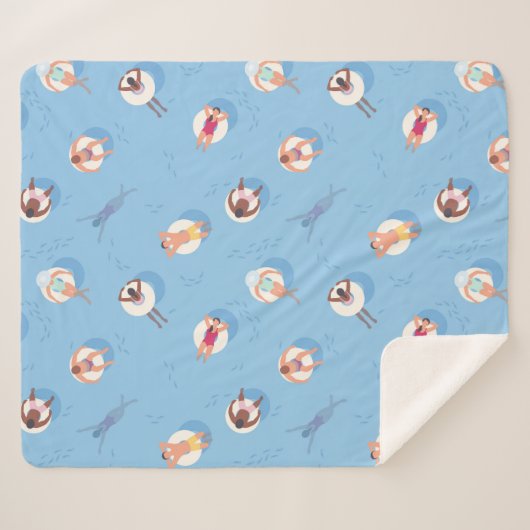 Floating in der Lazy River Pattern Sherpadecke (Vorderseite (Horizontal))
