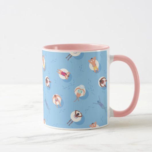 Floating in der Lazy River Pattern Tasse (Rechts)