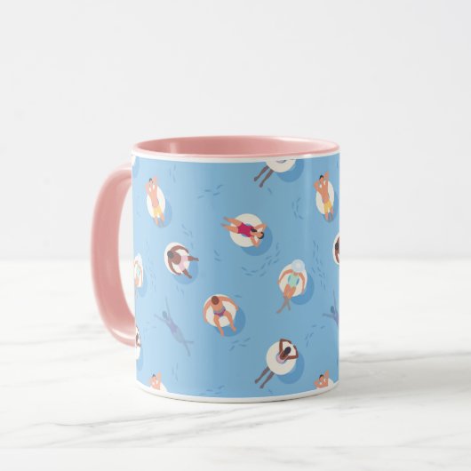 Floating in der Lazy River Pattern Tasse (Vorderseite Links)