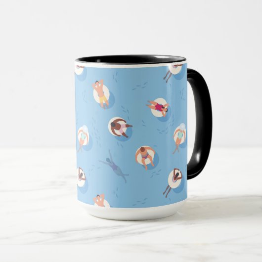 Floating in der Lazy River Pattern Tasse (VorderseiteRechts)