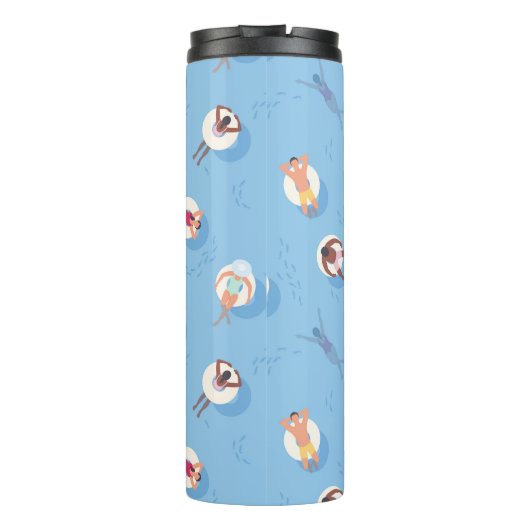 Floating in der Lazy River Pattern Thermosbecher (Rückseite)