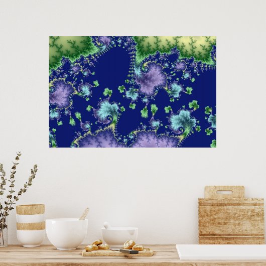 Floating In - Fraktal Poster (Küche)