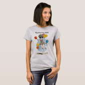 Floating Into 2026 New Years With Balloons T-Shirt (Vorne ganz)
