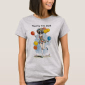 Floating Into 2026 New Years With Balloons T-Shirt (Vorderseite)