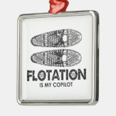 Floating ist mein Copilot Schneeschuhe Ornament Aus Metall (Links)