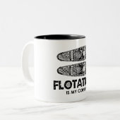 Floating ist mein Copilot Schneeschuhe Zweifarbige Tasse (Vorderseite Links)