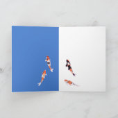 Floating Koi Birthday Card Karte (Innenseite)