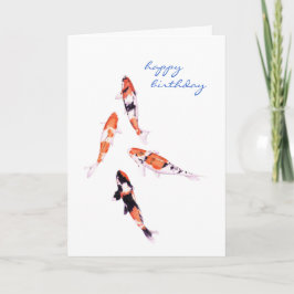 Floating Koi Birthday Card Karte