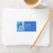 Floating Koi Blue Address Label Adressaufkleber (Insitu)