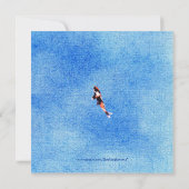 Floating Koi Blue Einladung (Rückseite)