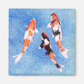 Floating Koi Blue Magnet (Vorne)