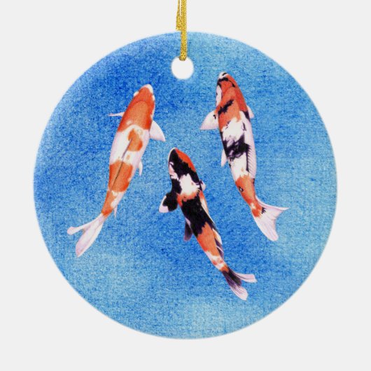 Floating Koi Blue Ornament (Hinten)