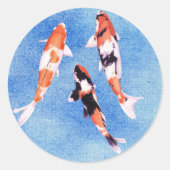 Floating Koi Blue Sticker (Vorderseite)