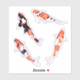 Floating Koi Custom-Cut Stickers Aufkleber