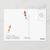 Floating Koi Postcard Postkarte (Rückseite)