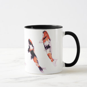 Fischbesitzer Teich Lotus Tempel Tasse Kaffeetasse Mit Asia Koi Fisch Karpfen Beidseitiger Druck Handmade Produkte Kuche Haushalt Memorial Cards Ie