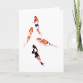 Floating Koi white Card Karte (Vorderseite)