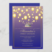 Floating Lantern 16 . Geburtstag Einladung (Vorne/Hinten)