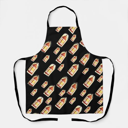 Floating Lantern Glow Apron-Cozy Aesthetic Design Schürze (Vorderseite)
