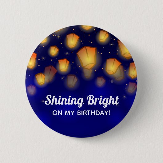 Floating Lanterns Birthday or Special Occasion Button (Vorderseite)