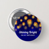 Floating Lanterns Birthday or Special Occasion Button (Vorne & Hinten)