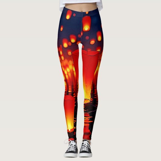 Floating Lanterns of Hope Design Leggings (Vorderseite)