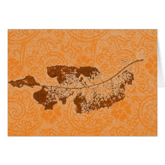 "Floating Leaf #1 Orange" Country Grußkarte