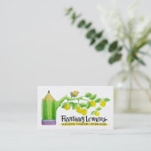 Floating Lemons-Visitenkarte Visitenkarte (Stehend Vorderseite)