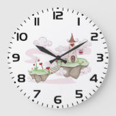 Floating Liebe Burg Lustra Romantische Fantasie Große Wanduhr (Vorderseite)
