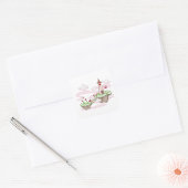 Floating Liebe Burg Lustra Romantische Fantasie Quadratischer Aufkleber