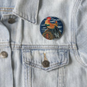 Floating Life: Rooster and Hen at Sea Button (Beispiel)