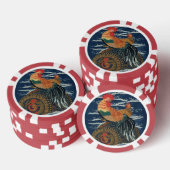 Floating Life: Rooster and Hen at Sea Pokerchips (Stapel)