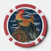 Floating Life: Rooster and Hen at Sea Pokerchips (Rückseite)