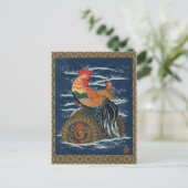 Floating Life: Rooster and Hen at Sea Postkarte (Stehend Vorderseite)