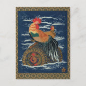 Floating Life: Rooster and Hen at Sea Postkarte (Vorderseite)