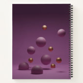 Floating-Lila- und Goldherden Notizblock (Rückseite)