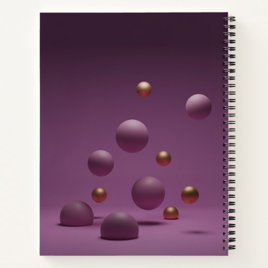 Floating-Lila- und Goldherden Notizblock (Rückseite)