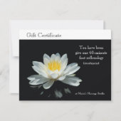 Floating Lotus Blume Certificate (Vorderseite)