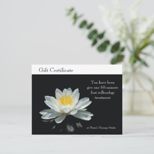 Floating Lotus Blume Certificate (Stehend Vorderseite)