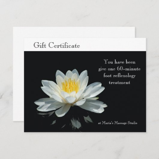 Floating Lotus Blume Certificate (Vorne/Hinten)