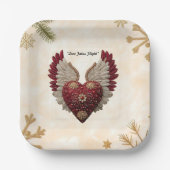 "Floating Love Heart" Pappteller (Vorderseite)