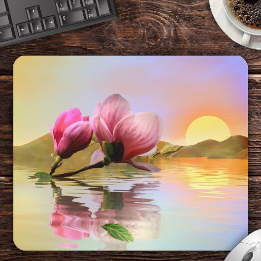 Floating Magnolia Blume Fine Art Mouse Pad Mousepad