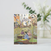 Floating Market Bangkok Postkarte (Stehend Vorderseite)