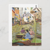 Floating Market Bangkok Postkarte (Vorne/Hinten)