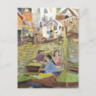 Floating Market Bangkok Postkarte